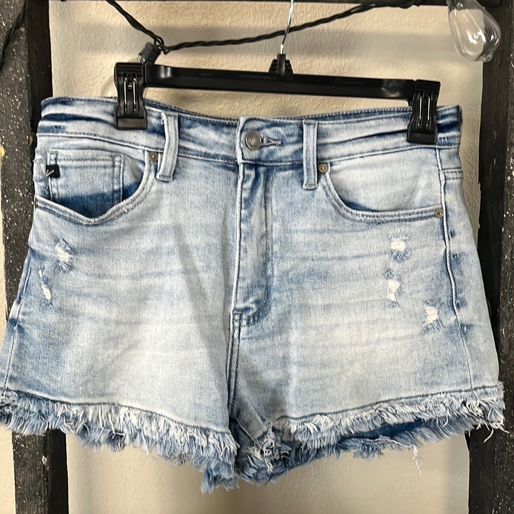 Kancan Jean shorts. Frayed bottom and super cute on.
